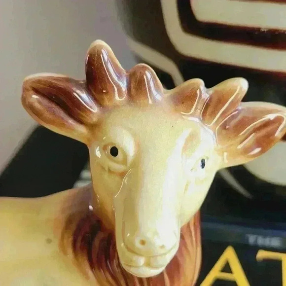 Unusual Vintage Ceramic Piece Moose Deer Elk Figure Handcrafted - Picture 3 of 10